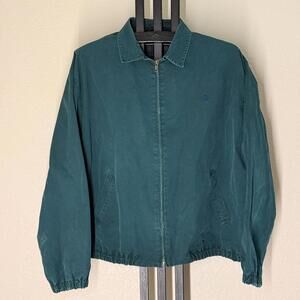 Polo Ralph Lauren Mens XL Harrington Vintage Jacket Teal Cotton Plaid Lined